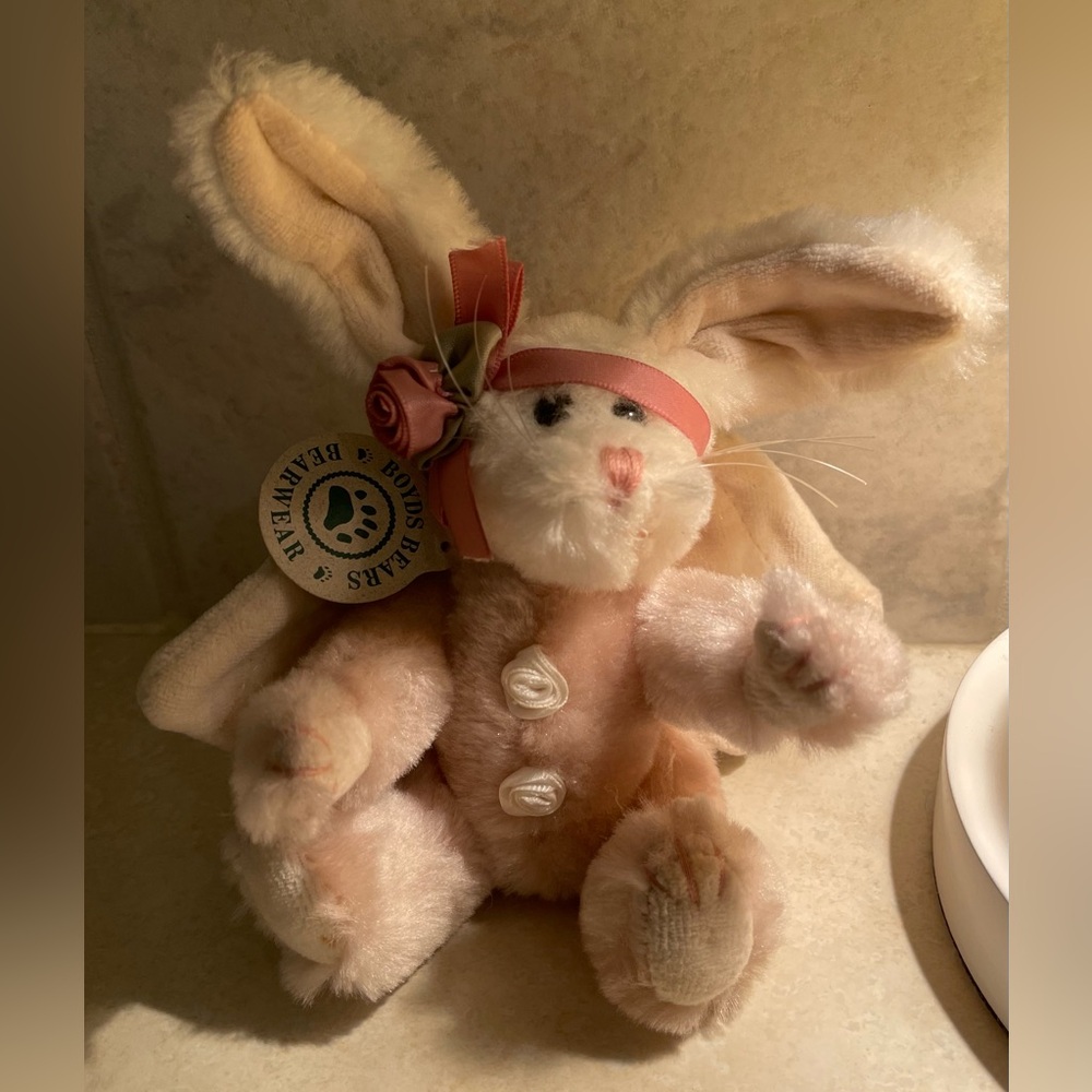Vintage Boyds Bears Pink Plush Bunny